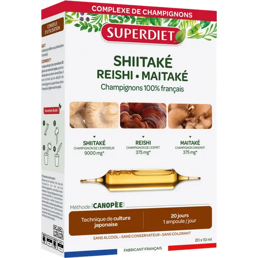 Superdiet Shitake-Maitake-Reishi Bio 20Amp.