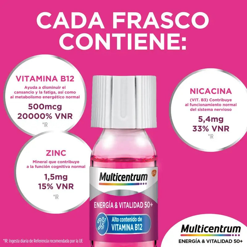 Multicentrum Energy & Vitality 50+ Nahrungsergänzungsmittel, 15 Flaschen