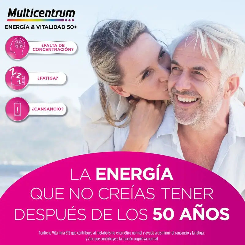 Multicentrum Energy & Vitality 50+ Nahrungsergänzungsmittel, 15 Flaschen
