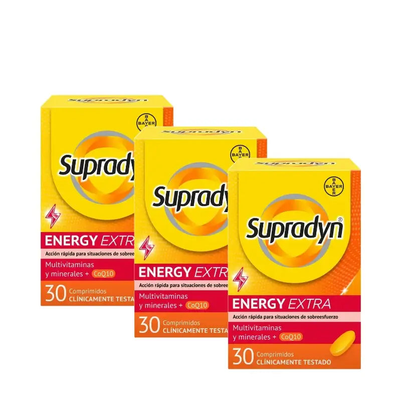 Supradyn Energy Extra Sport – Vitamine und Energie, Packung mit 3 x 30 Tabletten