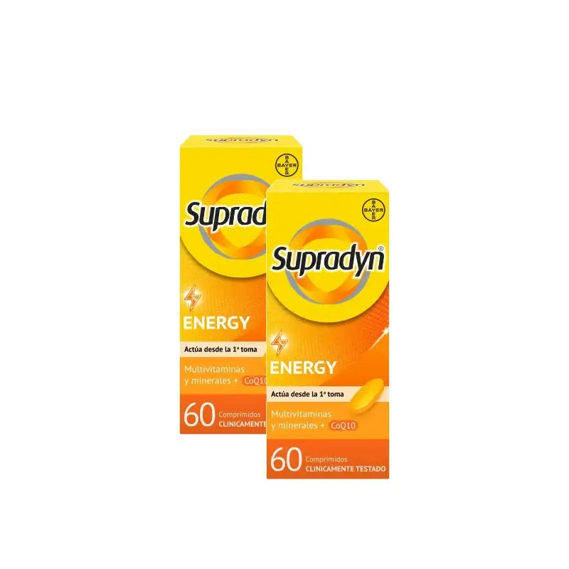 Supradyn Energy – Vitamine, Mineralstoffe, Energie und Vitalität, Packung mit 2 x 60 Tabletten