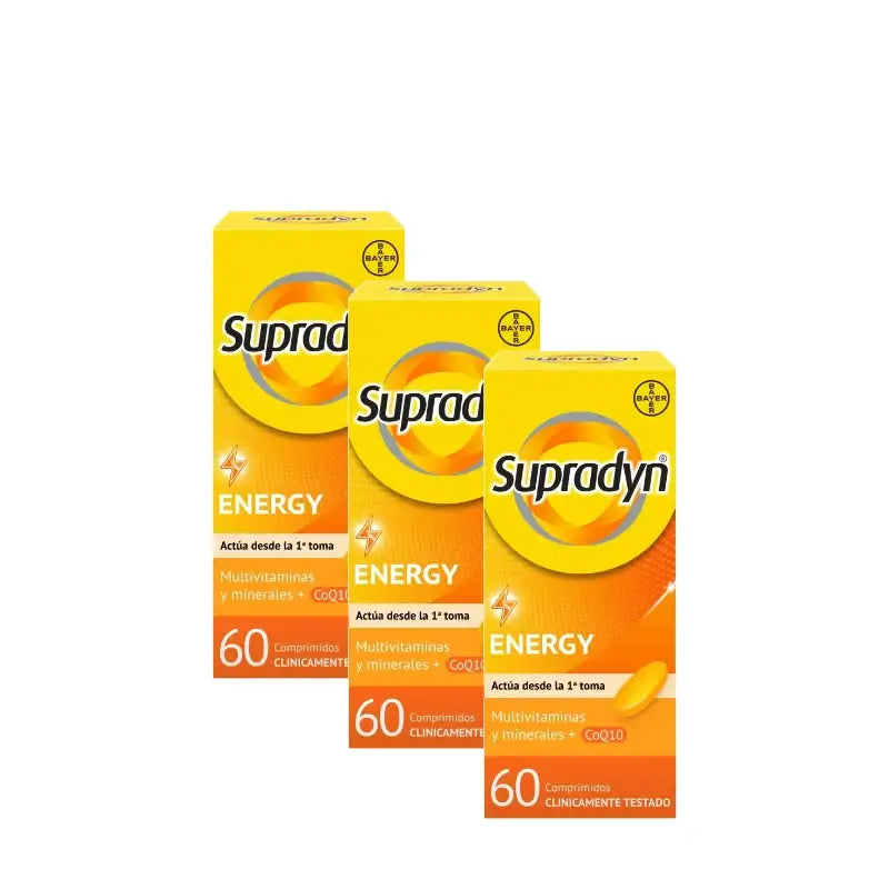 Supradyn Energy – Vitamine, Mineralstoffe, Energie und Vitalität, Packung mit 3 x 60 Tabletten