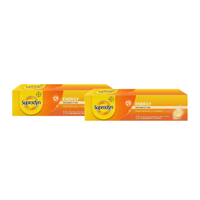 Supradyn Energy – Vitamine und Energie, Packung mit 2 x 15 Brausetabletten