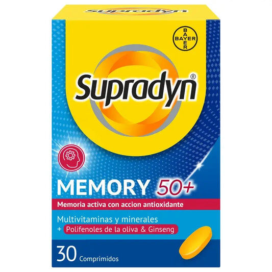 Supradyn Memory 50+ Vitamine, Mineralien und Energie mit Ginseng, 30 Tabletten