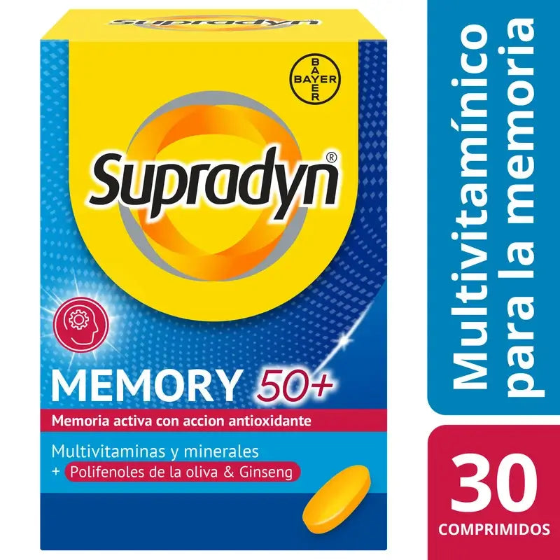 Supradyn Memory 50+ Vitamine, Mineralien und Energie mit Ginseng, 30 Tabletten