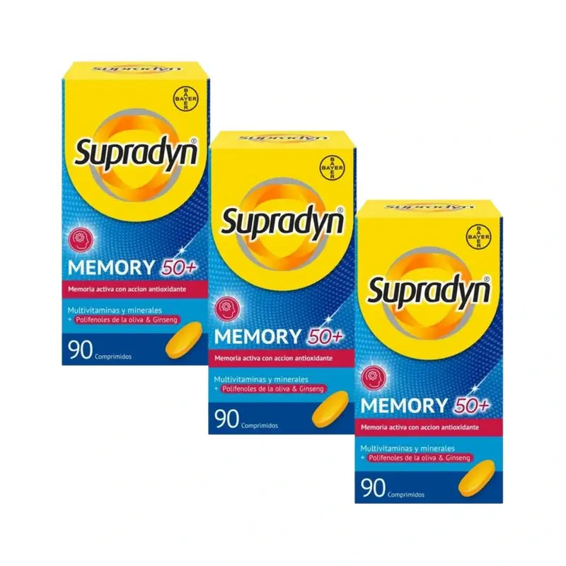 Supradyn Memory 50+ Vitamine, Mineralien und Energie mit Ginseng, 3x90 Tabletten