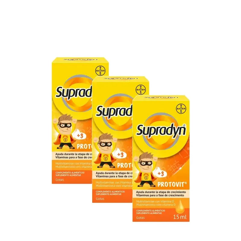 Supradyn Protovit Vitamine und Mineralstoffe für Kinder, 3er-Pack à 15 ml