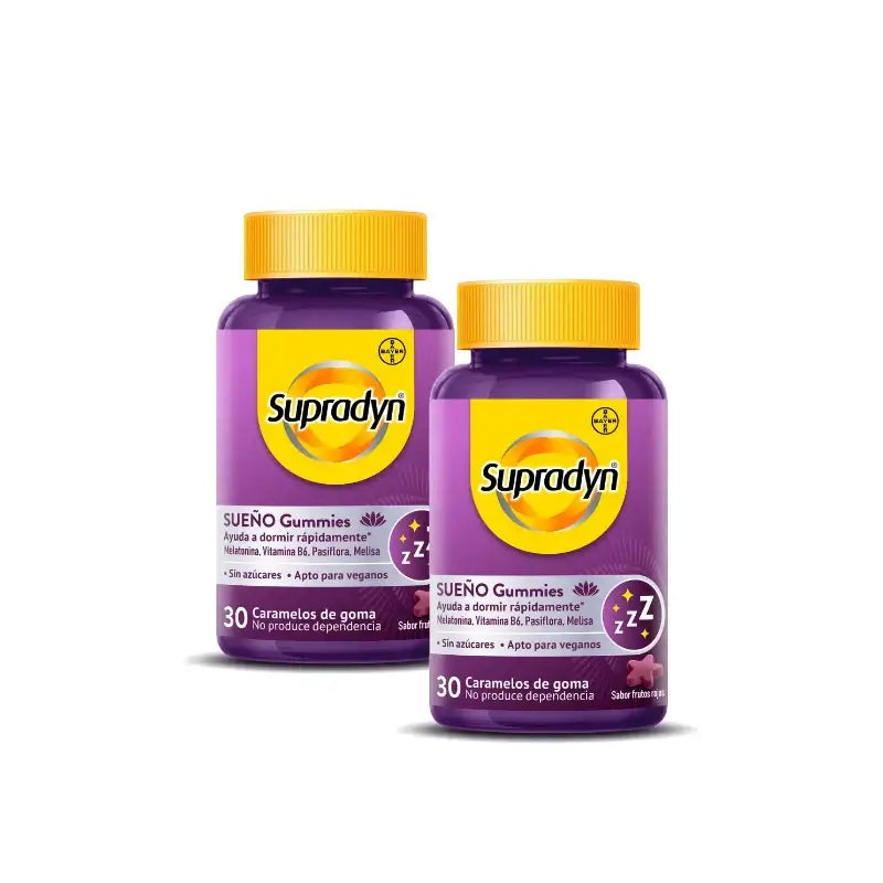 Supradyn Schlaf und Gelassenheit Gummies mit Melatonin und Vitamin B6, Packung mit 2 x 30 Bonbons