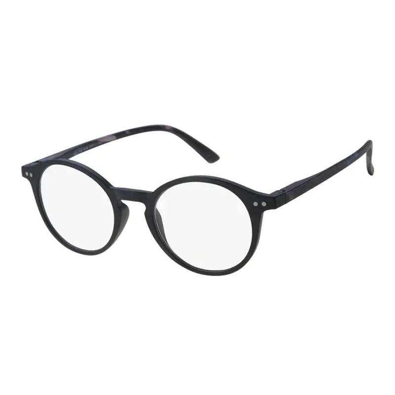 Surgicalmed Euro Optics Gala Presbyopie Lesebrille (Mattschwarz, blau/lila Bügel und Silber Dekoration) (+2.00)