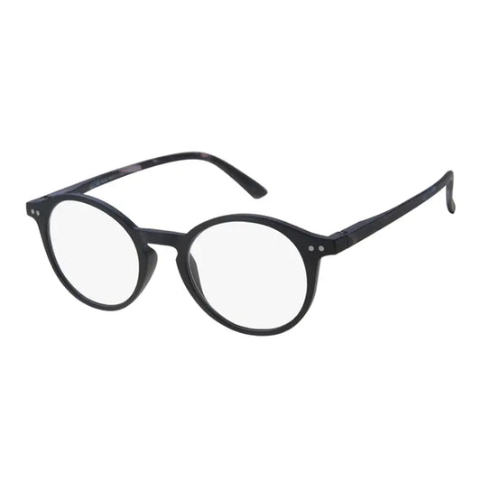 Surgicalmed Euro Optics Gala Presbyopie Lesebrille (Mattschwarz, blau/lila Bügel und Silber Dekoration) (+2.00)