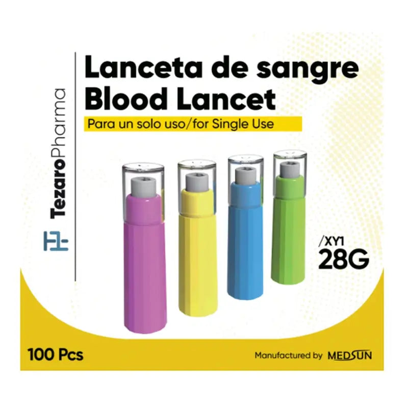 Surgicalmed Tezaro Pharma Sicherheitslanzetten 28G X 1,8 Mm , 100 Stück.