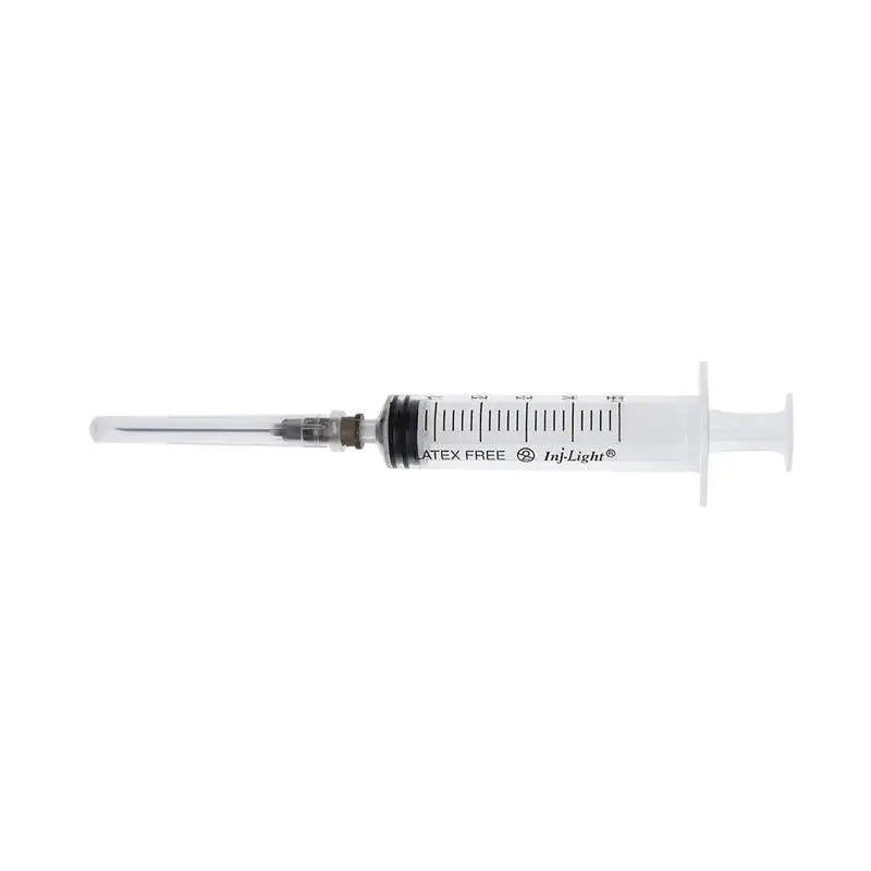 Surgicalmed Rays Einwegspritzen 5 Ml Drei Körper Zentral Luer Konus Mit Nadel 21G 0,8X38 Mm Inj/Light - Box mit 100 Stück, 100 Stück.