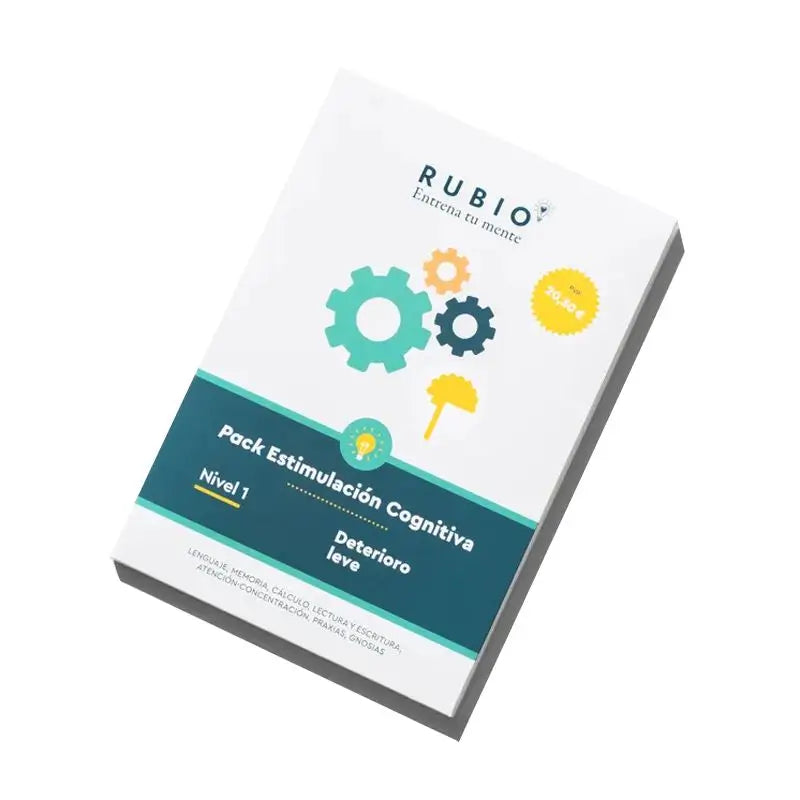 Surgicalmed Rubio Packung mit Notizbüchern zur kognitiven Stimulation Stufe 1, leichte Beeinträchtigung - 7 Notizbücher pro Stufe, 7 Stück