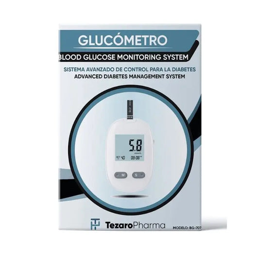 Surgicalmed Tezaro Pharma Glucometer (enthält 50 Teststreifen & 50 Lanzetten), 1 Stück