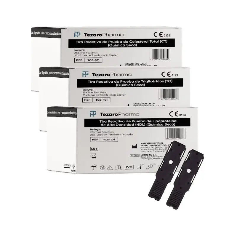 Surgicalmed Hdl Cholesterin Teststreifen & Röhrchen, 25 Streifen + 25 Röhrchen