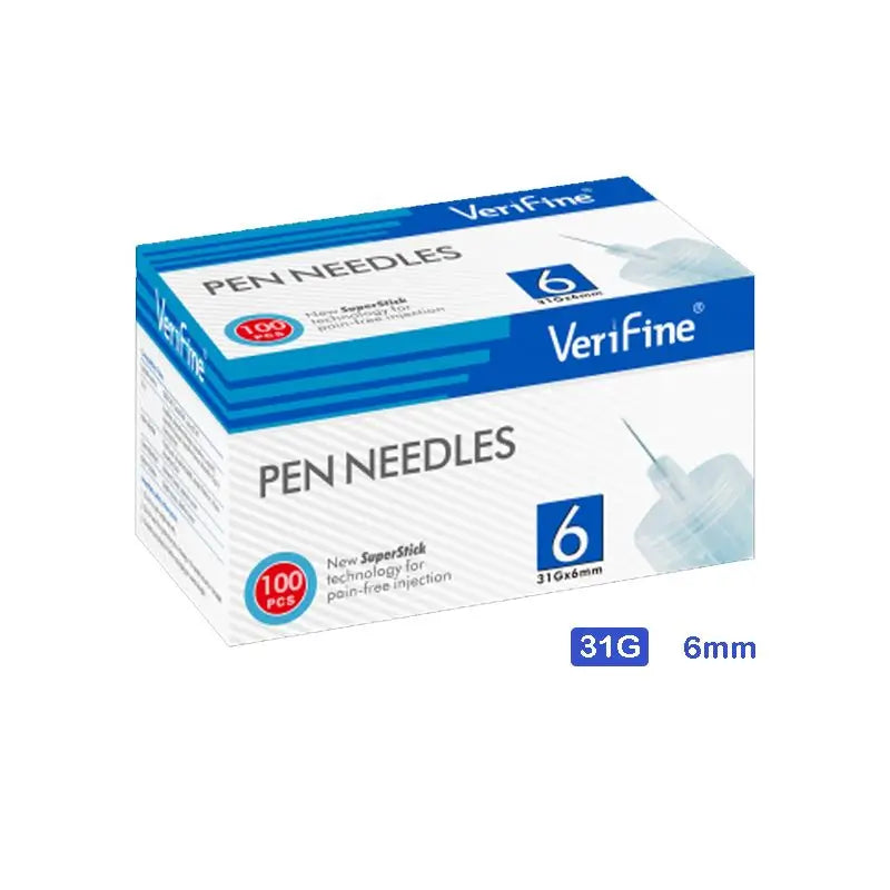Surgicalmed Verifine Insulin Pen Nadeln 31G X 6 Mm - Schachtel mit 100 Stück, 100 Stück.