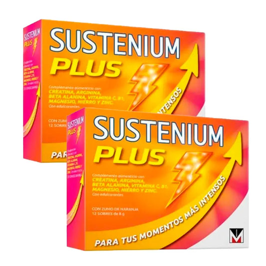 Sustenium Plus Duplo Nahrungsergänzungsmittel mit Orangensaft 2 x (12 Beutel x 8 g)