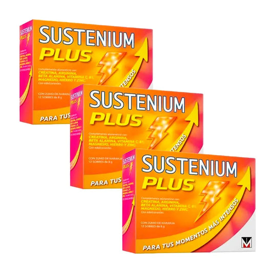 Sustenium Plus Triplo Nahrungsergänzungsmittel mit Orangensaft 3 x (12 Beutel x 8 g)