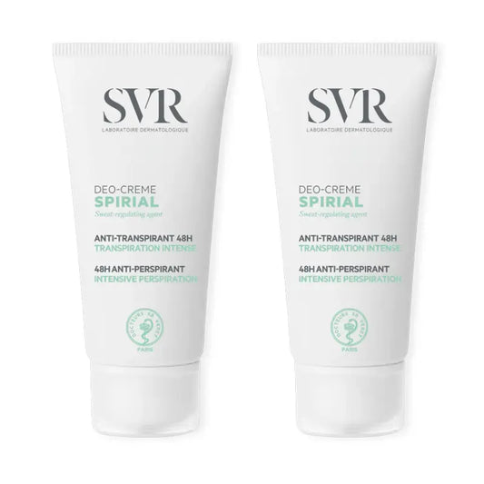 Svr Duplo Spirial Antitranspirant Deodorant Creme 48H, 2 X 50 Ml