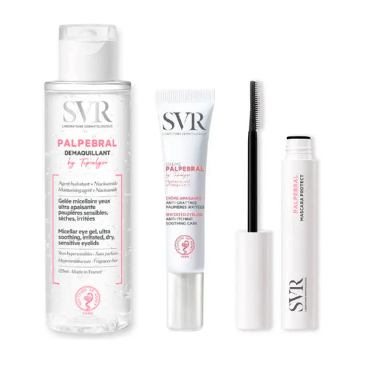 Svr Pack Routine Sensitive Eyes Topialyse Palpebral Creme 15 Ml + Palpebral von Topialyse Demaquillant Yeux 125 Ml + Palpebral von Topialyse Mascara Protect 9 Ml
