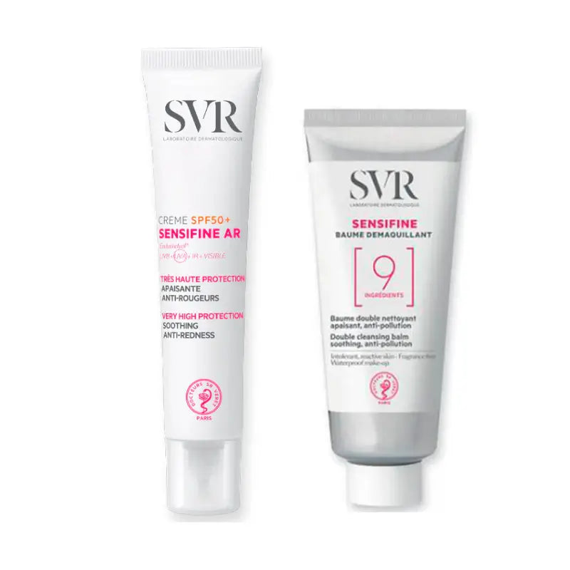 Svr Pack Routine Sensible & Reaktive Haut Sensifine Make-up Entferner Balsam 100 Ml + Sensifine Ar Creme Spf 50+ 40 Ml