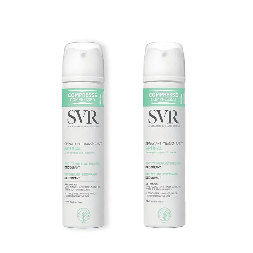 SVR Spirial Antitranspirant Deodorant Sensitive Skin Spray, 2x75 ml