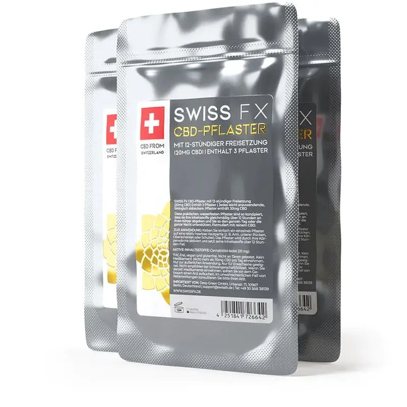 Schweizer Fx 3 Pflaster mit 20 Mg Cbd Schweizer Fx, 20mg / 3 Einheiten