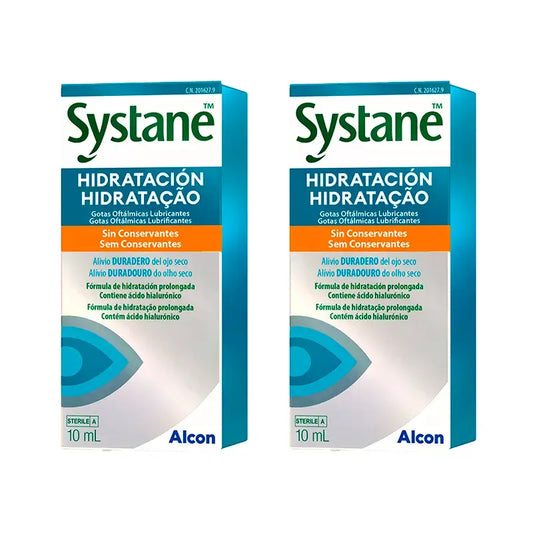 Systane Täglich feuchtigkeitsspendende Augentropfen, Packung 2 X 10 ml