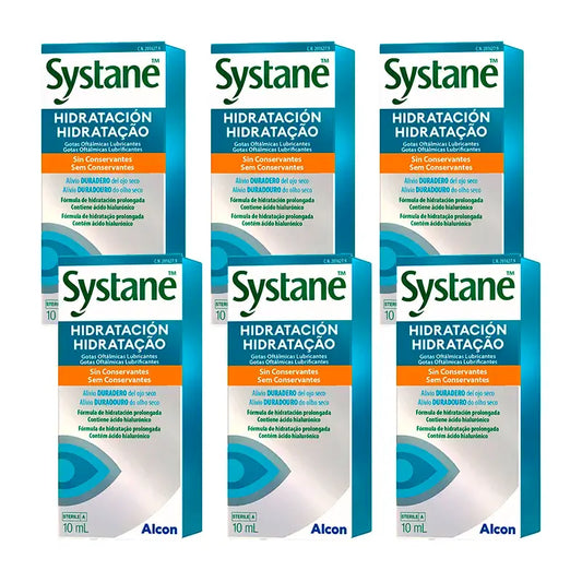 Systane Täglich feuchtigkeitsspendende Augentropfen, Packung 6 X 10 ml