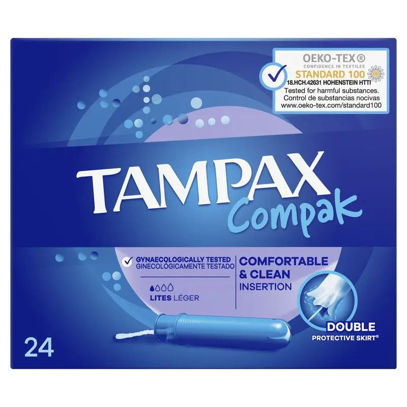 Tampax Compak Lites Tampons mit Applikator, 24 Stück