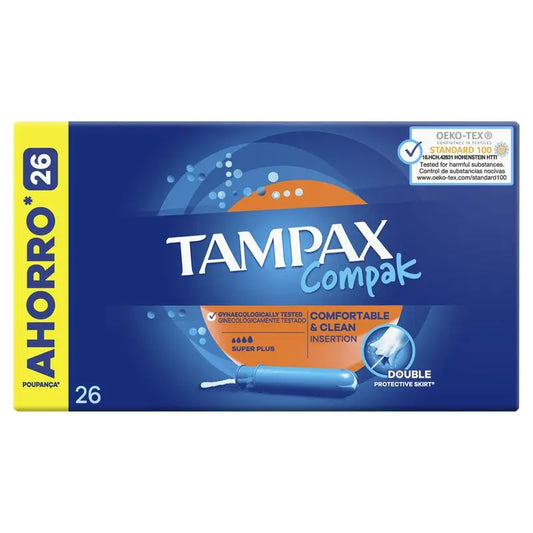 Tampax Compak Super Plus Tampons mit Applikator, 26 Stück