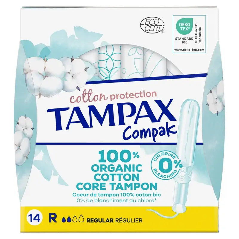 TAMPAX Cotton Protection Regular Tampons mit Applikator 16 Stück