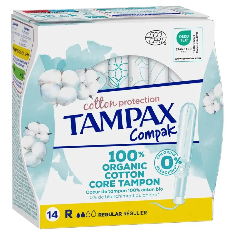 TAMPAX Cotton Protection Regular Tampons mit Applikator 16 Stück