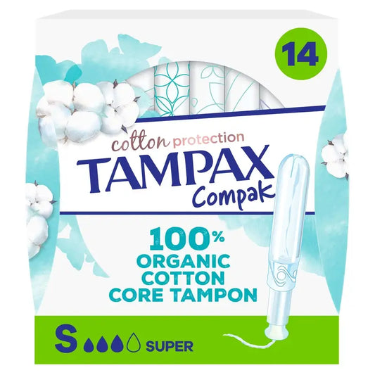 TAMPAX Cotton Protection Super Tampons mit Applikator 16 Stück.