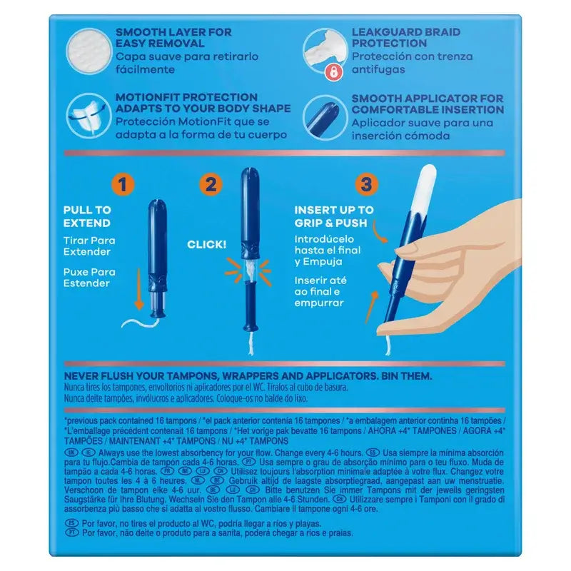 Tampax Pearl Compak Super Plus Tampons mit Applikator, 20 Stück