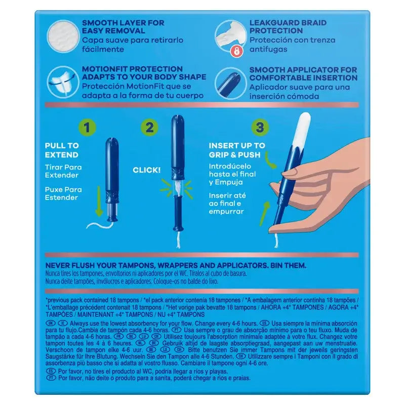 Tampax Pearl Compak Super Tampons mit Applikator, 20 Stück