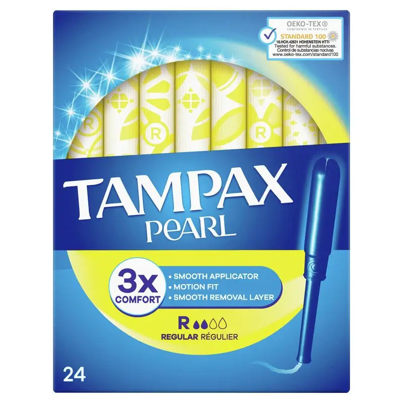 Tampax Pearl Regular Tampons mit Applikator, 24 Stück