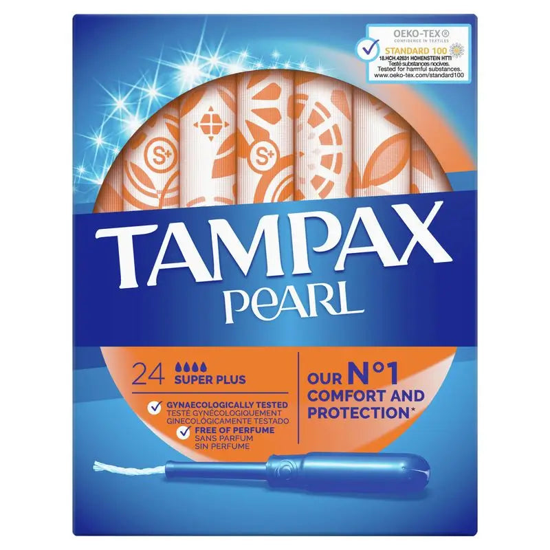 Tampax Pearl Super Plus Tampons mit Applikator, 24 Stück