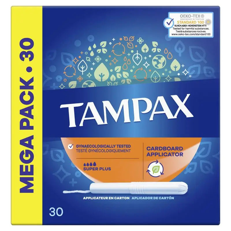 Tampax Super Plus Tampons mit Applikator, 30 Stück