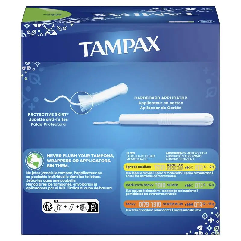 Tampax Super Tampons mit Applikator, 40 Stück