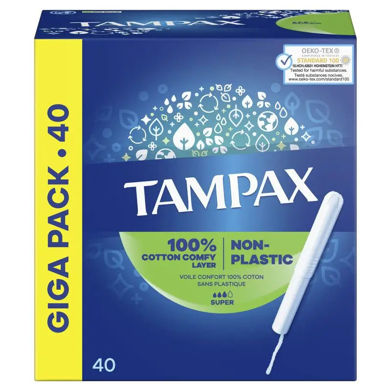 Tampax Super Tampons mit Applikator, 40 Stück