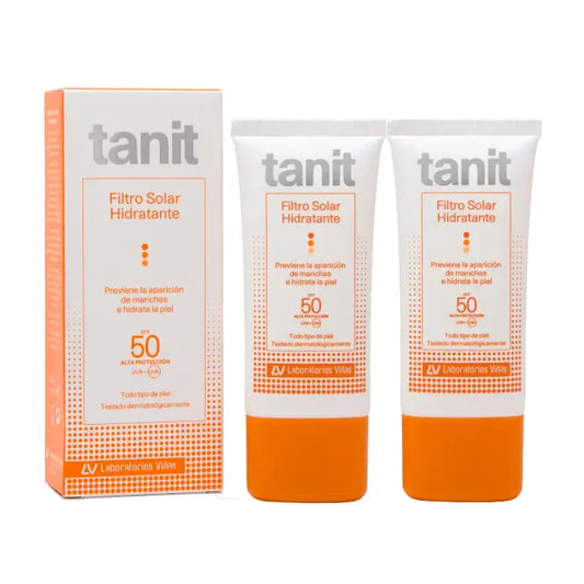 Tanit Duplo Feuchtigkeitsspendendes Sonnenschutzmittel Spf50, 2 X 50 Ml