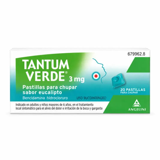 Tantum Verde Eukalyptus-Geschmack 20 Lutschtabletten