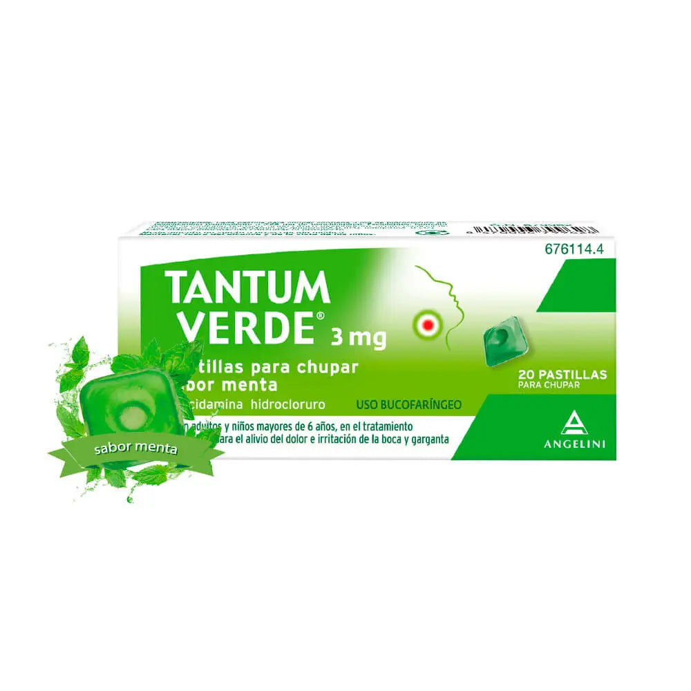 Tantum Verde Pfefferminz 20 Lutschtabletten
