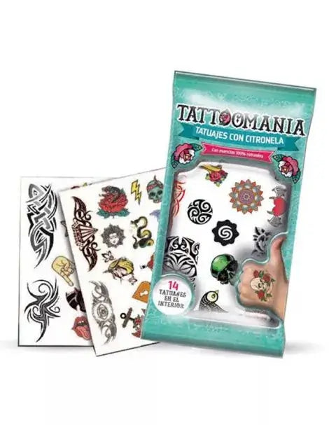 Tattoomania Tattoos mit Citronella, 1 Umschlag mit 14 Tattoos