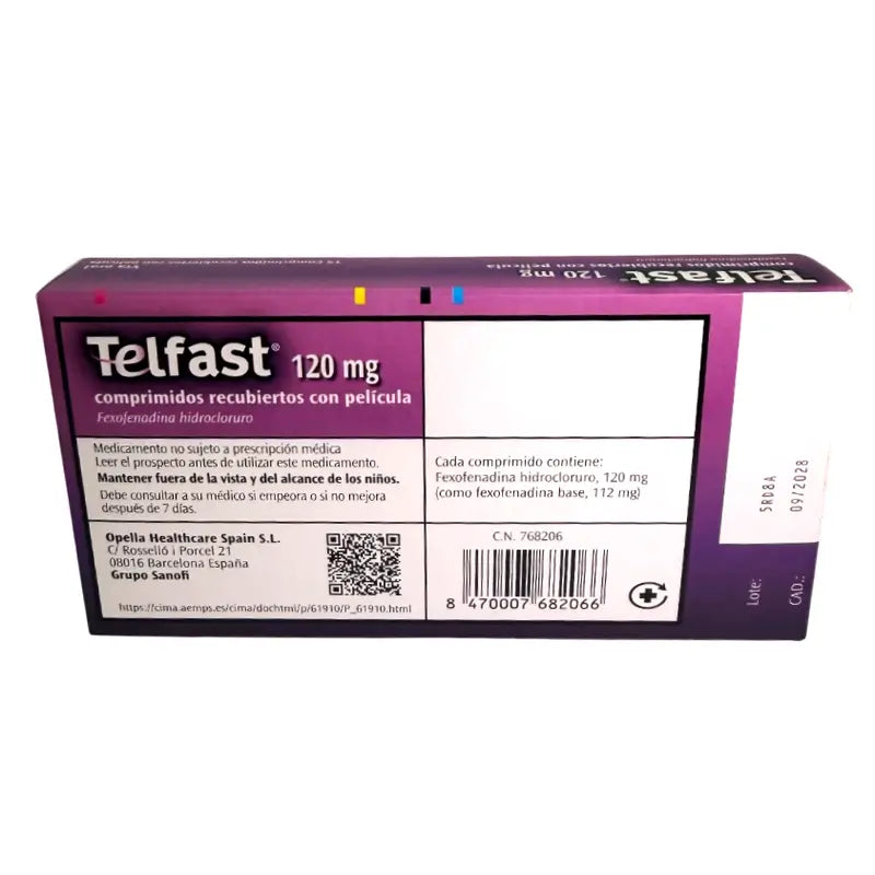 Telfast 120 Mg, 15 überzogene Tabletten