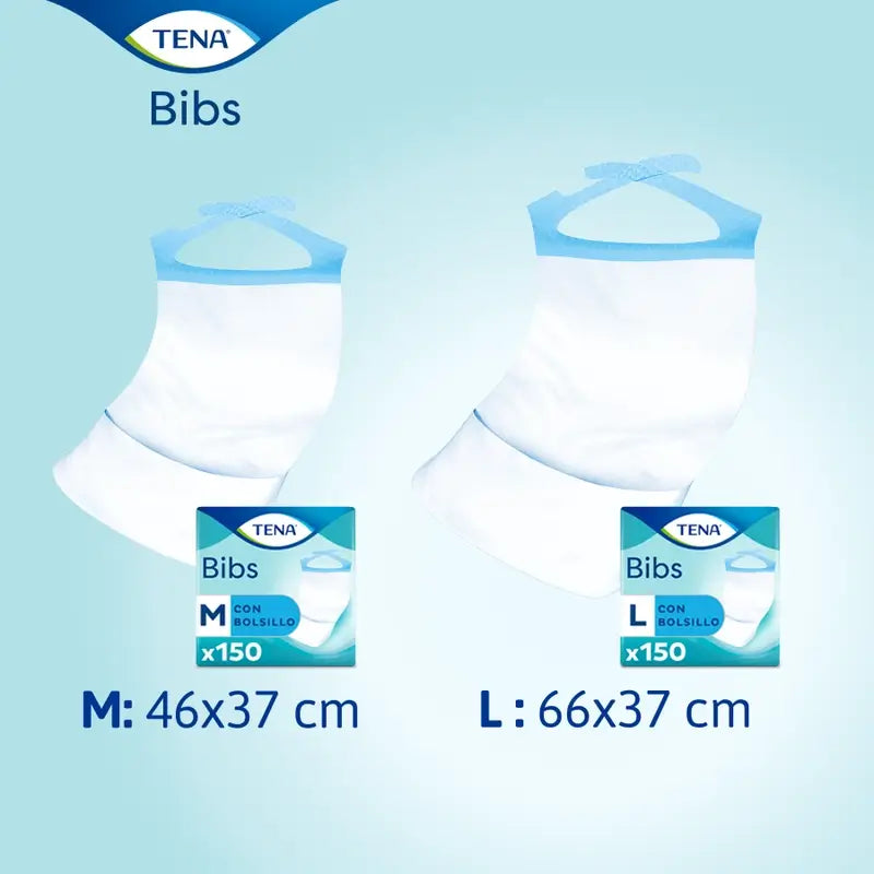 Tena Lätzchen Größe M, 150 Stück