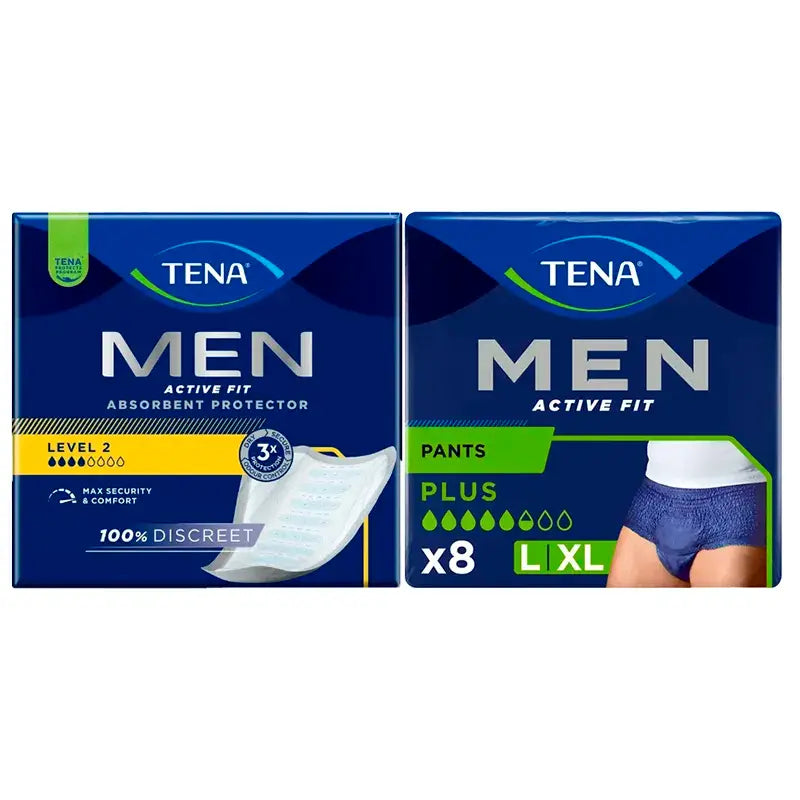 TENA Men Level 2 Inkontinenz 1x20 Stück + TENA Men Pants Active Large 1x8 Stück