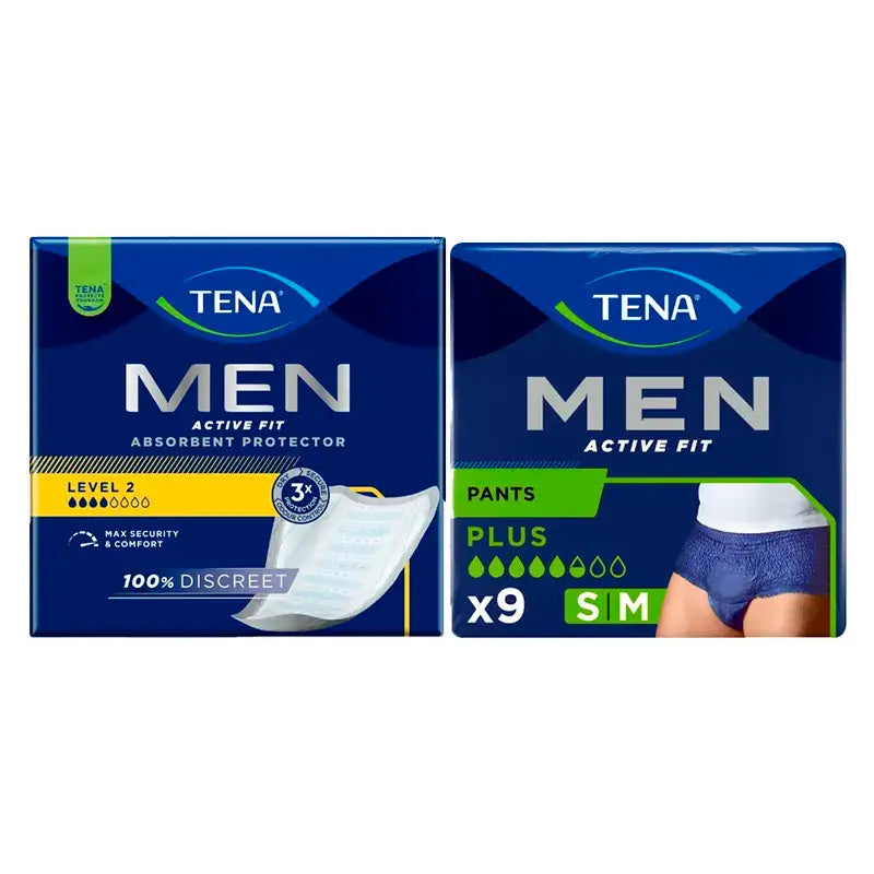 TENA Men Level 2 Inkontinenz 1x20 Stück + TENA Men Pants Active Medium 1x9 Stück