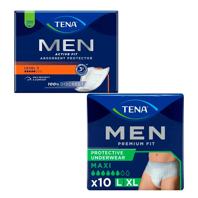 TENA Men Level 3 Inkontinenz 1x16 Stück + TENA Men Pants Premium Fit L 1x10 Stück